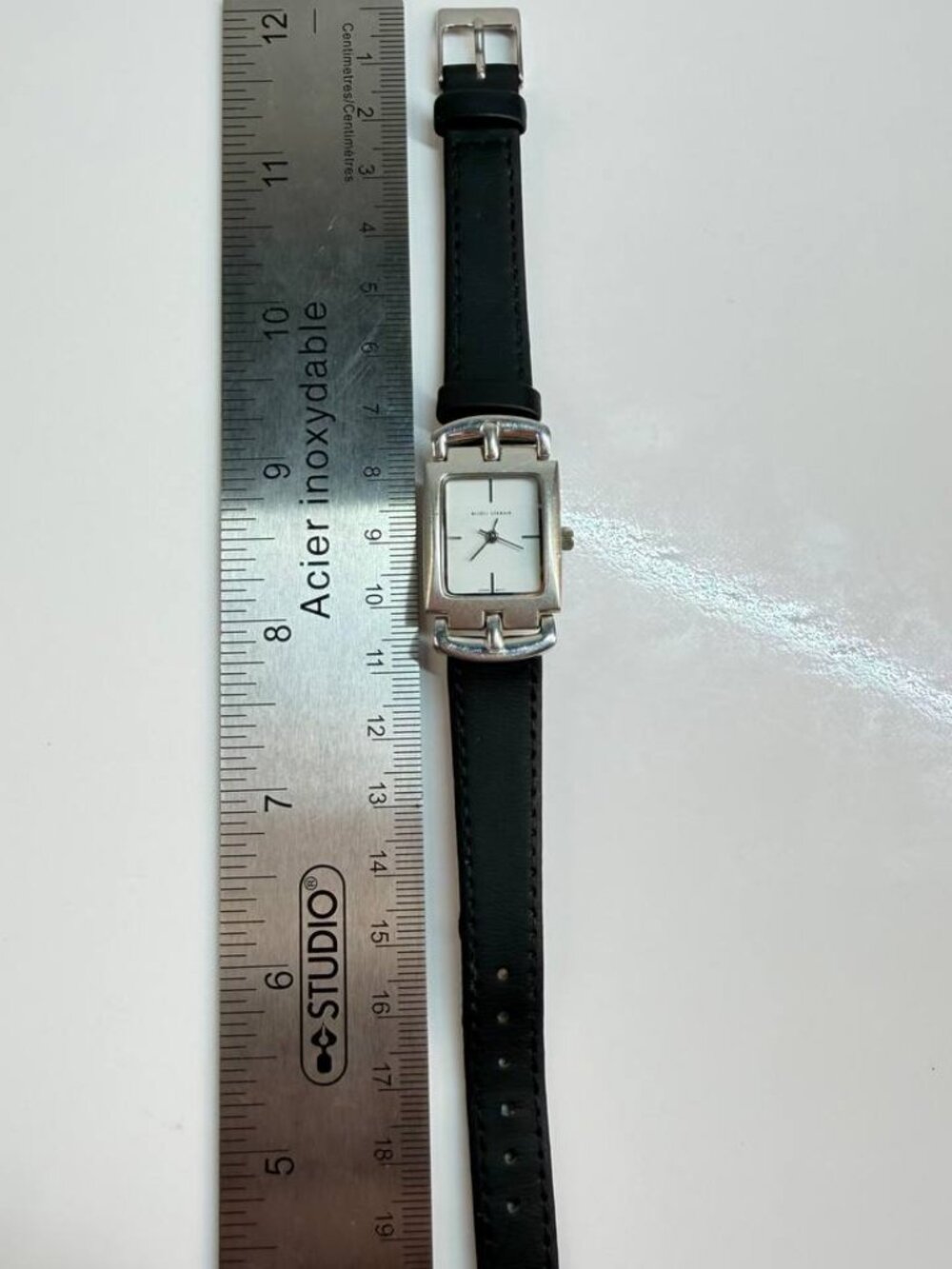 Michel Germain Rectangular Watch – Black Leather Strap - Picture 9 of 12